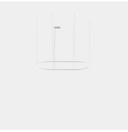 LedsC4 - Luminaria colgante Geometric oval mini 3m LED 324.4 blanco cálido 2700K DALI-2 negro 18628lm