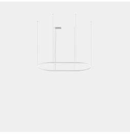 LedsC4 - Luminaria colgante Geometric oval mini 3m LED 324.4 blanco cálido 2700K ON-OFF negro 18628lm