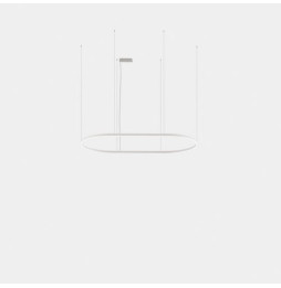 LedsC4 - Luminaria colgante Geometric oval mini 3m LED 324.4 blanco cálido 3000K 0-10V/1-10V negro 20106lm