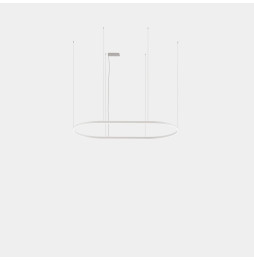 LedsC4 - Luminaria colgante Geometric oval mini 3m LED 324.4 blanco cálido 3000K ON-OFF blanco 20106lm