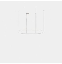 LedsC4 - Luminaria colgante Geometric oval mini 3m LED 324.4 blanco cálido 3000K ON-OFF blanco 20106lm