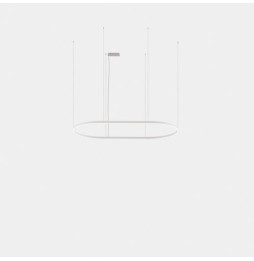 LedsC4 - Luminaria colgante Geometric oval mini 3m LED 324.4 blanco neutro 4000K 0-10V/1-10V blanco 21585lm