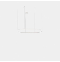 LedsC4 - Luminaria colgante Geometric oval mini 3m LED 324.4 blanco cálido 3000K ON-OFF negro 20106lm