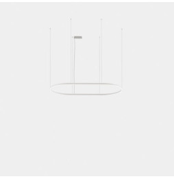 LedsC4 - Luminaria colgante Geometric oval mini 3m LED 324.4 blanco neutro 4000K ON-OFF blanco 21585lm