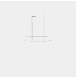 LedsC4 - Luminaria colgante Geometric oval superficie 3m LED 324.4 blanco cálido 2400K ON-OFF negro 16854lm