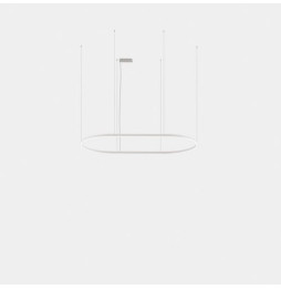 LedsC4 - Luminaria colgante Geometric oval superficie 3m LED 324.4 blanco cálido 2400K ON-OFF blanco 16854lm