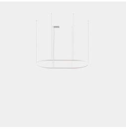LedsC4 - Luminaria colgante Geometric oval superficie 3m LED 324.4 blanco cálido 2700K DALI-2 oro 18628lm