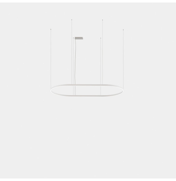 LedsC4 - Luminaria colgante Geometric oval superficie 3m LED 324.4 blanco cálido 2700K ON-OFF oro 18628lm