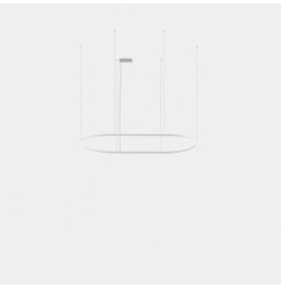LedsC4 - Luminaria colgante Geometric oval superficie 3m LED 324.4 blanco cálido 3000K 0-10V/1-10V blanco 20106lm