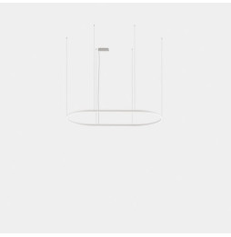 LedsC4 - Luminaria colgante Geometric oval superficie 3m LED 324.4 blanco neutro 4000K 0-10V/1-10V oro 21585lm