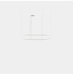 LedsC4 - Luminaria colgante Geometric oval superficie 3m LED 324.4 blanco neutro 4000K DALI-2 oro 21585lm