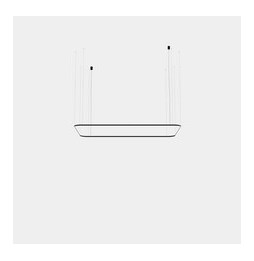 LedsC4 - Luminaria colgante Geometric rectangular empotrada 1600x1000mm LED 100 blanco cálido 2400K ON-OFF blanco 5140lm