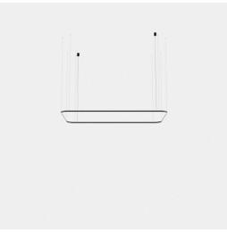 LedsC4 - Luminaria colgante Geometric rectangular empotrada 1600x1000mm LED 100 blanco cálido 2700K ON-OFF blanco 5698lm