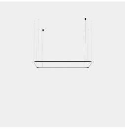 LedsC4 - Luminaria colgante Geometric rectangular empotrada 1600x1000mm LED 100 blanco cálido 3000K ON-OFF blanco 6193lm