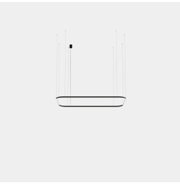 LedsC4 - Luminaria colgante Geometric rectangular empotrada 2500x1600mm LED 161 blanco cálido 3000K ON-OFF oro 10153lm