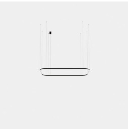 LedsC4 - Luminaria colgante Geometric rectangular empotrada 2500x1600mm LED 161 blanco neutro 4000K ON-OFF negro 10965lm