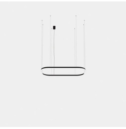 LedsC4 - Luminaria colgante Geometric rectangular empotrada 4000x2500mm LED 259 blanco cálido 3000K ON-OFF negro 16489lm