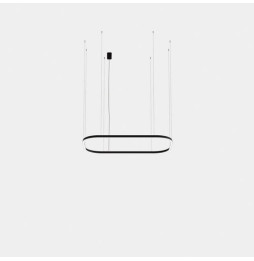 LedsC4 - Luminaria colgante Geometric rectangular empotrada 4000x2500mm LED 259 blanco neutro 4000K ON-OFF negro 17808lm