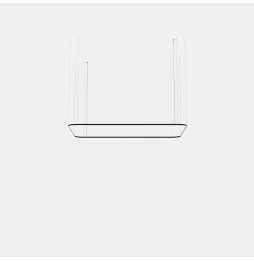 LedsC4 - Luminaria colgante Geometric rectangular mini 1600x1000mm LED 100 blanco cálido 2400K ON-OFF oro 5140lm