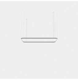 LedsC4 - Luminaria colgante Geometric rectangular mini 1600x1000mm LED 100 blanco cálido 2400K ON-OFF oro 5140lm