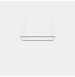 LedsC4 - Luminaria colgante Geometric rectangular mini 1600x1000mm LED 100 blanco cálido 2700K ON-OFF oro 5698lm