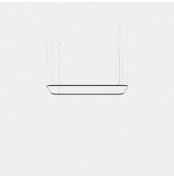 LedsC4 - Luminaria colgante Geometric rectangular mini 1600x1000mm LED 100 blanco cálido 2700K ON-OFF oro 5698lm