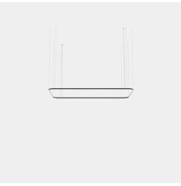 LedsC4 - Luminaria colgante Geometric rectangular mini 1600x1000mm LED 100 blanco cálido 3000K ON-OFF oro 6193lm