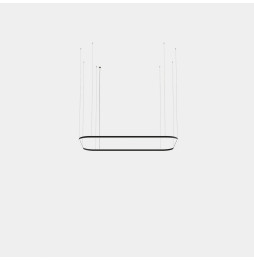 LedsC4 - Luminaria colgante Geometric rectangular mini 2500x1600mm LED 161 blanco cálido 2400K ON-OFF blanco 8427lm