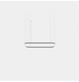 LedsC4 - Luminaria colgante Geometric rectangular mini 2500x1600mm LED 161 blanco cálido 2400K ON-OFF blanco 8427lm