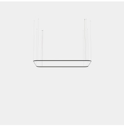 LedsC4 - Luminaria colgante Geometric rectangular mini 1600x1000mm LED 100 blanco neutro 4000K ON-OFF negro 6688lm