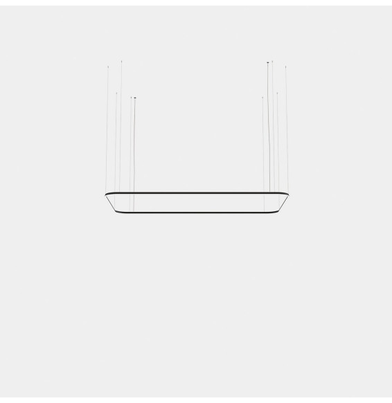 LedsC4 - Luminaria colgante Geometric rectangular mini 1600x1000mm LED 100 blanco neutro 4000K ON-OFF negro 6688lm