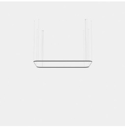 LedsC4 - Luminaria colgante Geometric rectangular mini 1600x1000mm LED 100 blanco neutro 4000K ON-OFF blanco 6688lm