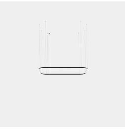 LedsC4 - Luminaria colgante Geometric rectangular mini 2500x1600mm LED 161 blanco cálido 2700K ON-OFF blanco 9341lm