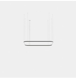 LedsC4 - Luminaria colgante Geometric rectangular mini 2500x1600mm LED 161 blanco cálido 2700K ON-OFF blanco 9341lm