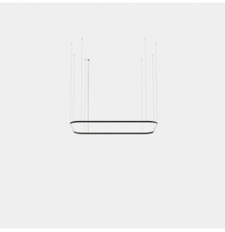 LedsC4 - Luminaria colgante Geometric rectangular mini 2500x1600mm LED 161 blanco cálido 3000K ON-OFF blanco 10153lm