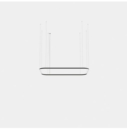 LedsC4 - Luminaria colgante Geometric rectangular mini 2500x1600mm LED 161 blanco neutro 4000K ON-OFF negro 10965lm