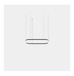 LedsC4 - Luminaria colgante Geometric rectangular mini 4000x2500mm LED 259 blanco cálido 2400K ON-OFF negro 13686lm