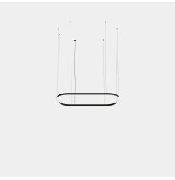 LedsC4 - Luminaria colgante Geometric rectangular mini 4000x2500mm LED 259 blanco cálido 2400K ON-OFF blanco 13686lm