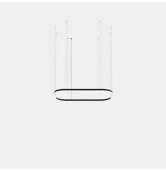 LedsC4 - Luminaria colgante Geometric rectangular mini 4000x2500mm LED 259 blanco cálido 2400K ON-OFF blanco 13686lm