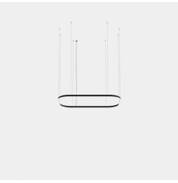 LedsC4 - Luminaria colgante Geometric rectangular mini 4000x2500mm LED 259 blanco cálido 2400K ON-OFF blanco 13686lm