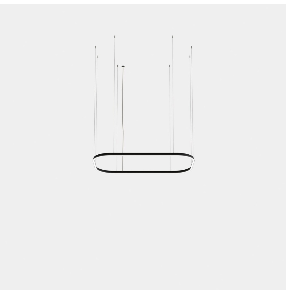 LedsC4 - Luminaria colgante Geometric rectangular mini 4000x2500mm LED 259 blanco cálido 2700K ON-OFF negro 15170lm LedsC4 - Luminaria colgante Geometric rectangular mini 4000x2500mm LED 259 blanco cálido 2700K ON-OFF negro 15170lm