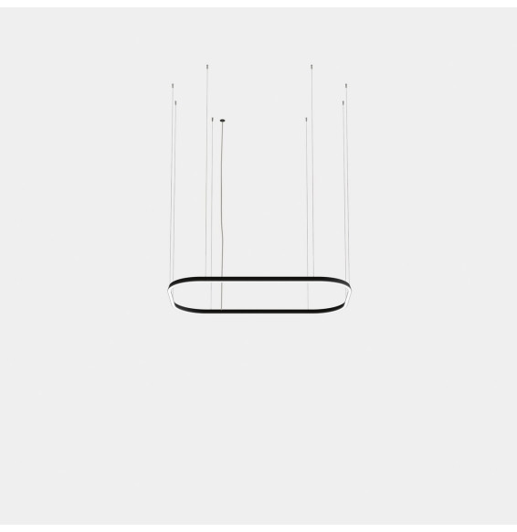 LedsC4 - Luminaria colgante Geometric rectangular mini 4000x2500mm LED 259 blanco cálido 3000K ON-OFF blanco 16489lm