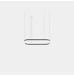LedsC4 - Luminaria colgante Geometric rectangular mini 4000x2500mm LED 259 blanco cálido 3000K ON-OFF blanco 16489lm