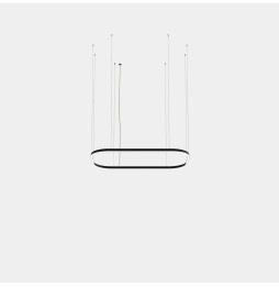 LedsC4 - Luminaria colgante Geometric rectangular mini 4000x2500mm LED 259 blanco cálido 2700K ON-OFF oro 15170lm