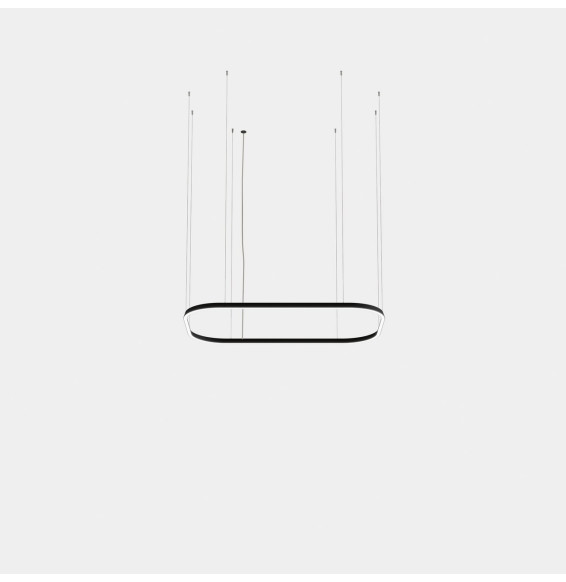 LedsC4 - Luminaria colgante Geometric rectangular mini 4000x2500mm LED 259 blanco cálido 2700K ON-OFF oro 15170lm