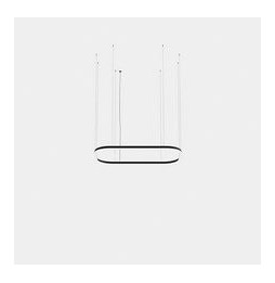 LedsC4 - Luminaria colgante Geometric rectangular mini 4000x2500mm LED 259 blanco cálido 3000K ON-OFF negro 16489lm