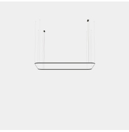 LedsC4 - Luminaria colgante Geometric rectangular superficie 1600x1000mm LED 100 blanco cálido 2400K ON-OFF blanco 5140lm