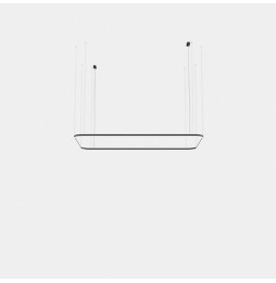 LedsC4 - Luminaria colgante Geometric rectangular superficie 1600x1000mm LED 100 blanco cálido 2400K ON-OFF blanco 5140lm