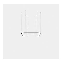 LedsC4 - Luminaria colgante Geometric rectangular mini 4000x2500mm LED 259 blanco neutro 4000K ON-OFF negro 17808lm