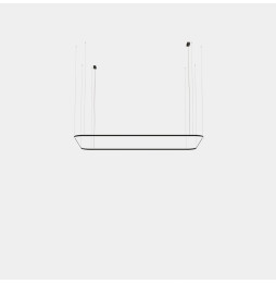 LedsC4 - Luminaria colgante Geometric rectangular superficie 1600x1000mm LED 100 blanco cálido 2400K ON-OFF negro 5140lm
